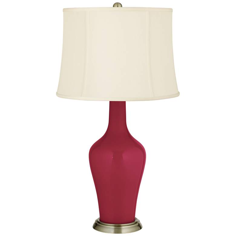 Image 2 Color Plus Anya 32 1/4 inch High Antique Red Glass Table Lamp