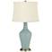 Color Plus Anya 32 1/4" High Aqua-Sphere Blue Glass Table Lamp