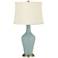 Color Plus Anya 32 1/4" High Aqua-Sphere Blue Glass Table Lamp