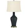Color Plus Anya 32 1/4" High Black of Night Glass Table Lamp