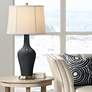 Color Plus Anya 32 1/4" High Black of Night Glass Table Lamp