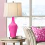 Color Plus Anya 32 1/4" High Blossom Pink Glass Table Lamp