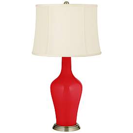 Image2 of Color Plus Anya 32 1/4" High Bright Red Glass Table Lamp