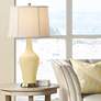 Color Plus Anya 32 1/4" High Butter Up Yellow Glass Table Lamp