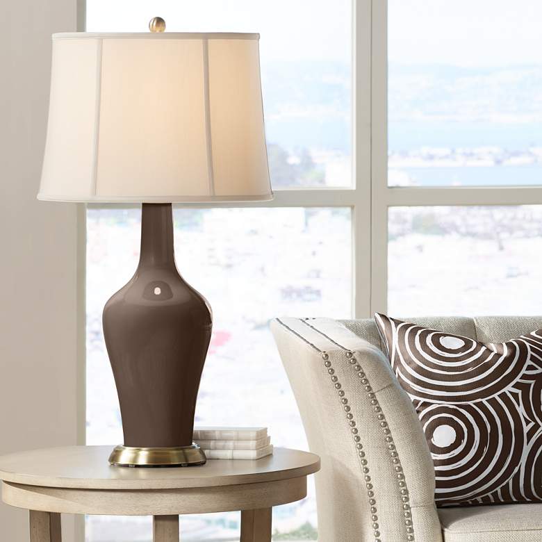 Image 1 Color Plus Anya 32 1/4" High Carafe Brown Glass Table Lamp