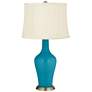 Color Plus Anya 32 1/4" High Caribbean Sea Blue Glass Table Lamp