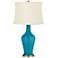 Color Plus Anya 32 1/4" High Caribbean Sea Blue Glass Table Lamp