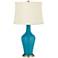 Color Plus Anya 32 1/4" High Caribbean Sea Blue Glass Table Lamp