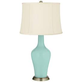 Image2 of Color Plus Anya 32 1/4" High Cay Blue Glass Table Lamp