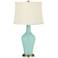 Color Plus Anya 32 1/4" High Cay Blue Glass Table Lamp
