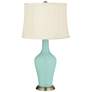 Color Plus Anya 32 1/4" High Cay Blue Glass Table Lamp