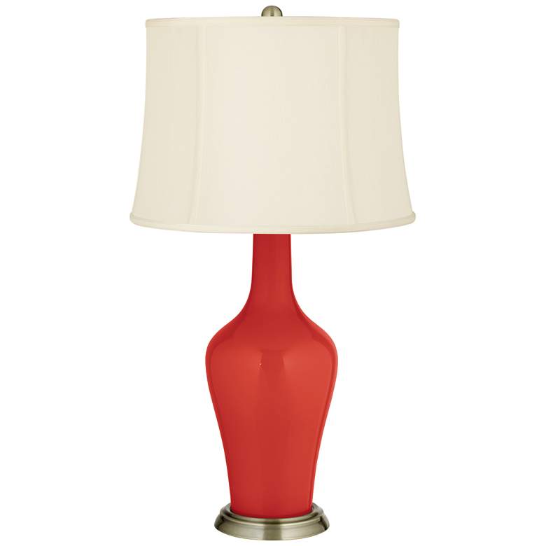 Image 2 Color Plus Anya 32 1/4" High Cherry Tomato Red Glass Table Lamp