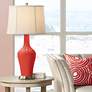 Color Plus Anya 32 1/4" High Cherry Tomato Red Glass Table Lamp