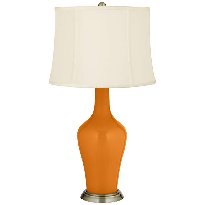 Image 2 Color Plus Anya 32 1/4 inch High Cinnamon Spice Orange Glass Table Lamp