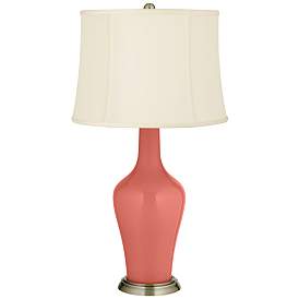 Image2 of Color Plus Anya 32 1/4" High Coral Reef Pink Glass Table Lamp