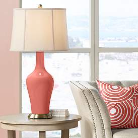 Image1 of Color Plus Anya 32 1/4" High Coral Reef Pink Glass Table Lamp