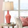 Color Plus Anya 32 1/4" High Coral Reef Pink Glass Table Lamp