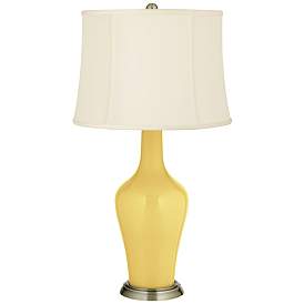 Image2 of Color Plus Anya 32 1/4" High Daffodil Yellow Glass Table Lamp