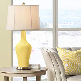 Image1 of Color Plus Anya 32 1/4" High Daffodil Yellow Glass Table Lamp