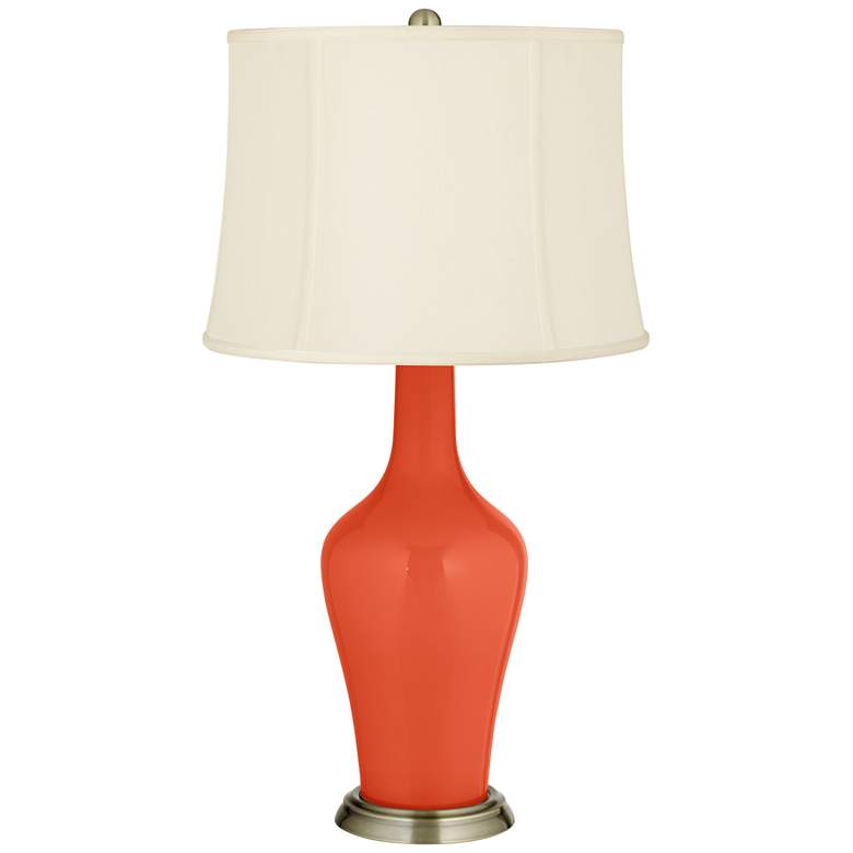 Image 2 Color Plus Anya 32 1/4 inch High Daredevil Red Glass Table Lamp