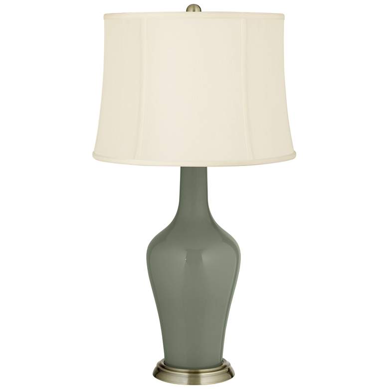 Image 2 Color Plus Anya 32 1/4" High Deep Lichen Green Glass Table Lamp