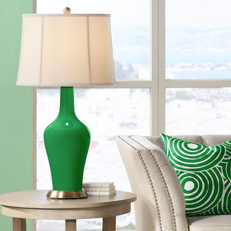 Image 1 Color Plus Anya 32 1/4" High Envy Green Glass Table Lamp