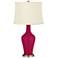 Color Plus Anya 32 1/4" High French Burgundy Red Glass Table Lamp