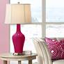 Color Plus Anya 32 1/4" High French Burgundy Red Glass Table Lamp