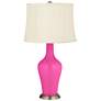 Color Plus Anya 32 1/4" High Fuchsia Pink Glass Table Lamp