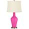 Color Plus Anya 32 1/4" High Fuchsia Pink Glass Table Lamp