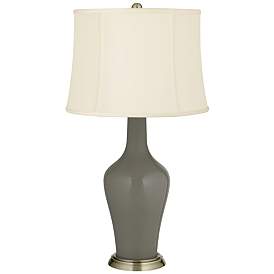 Image2 of Color Plus Anya 32 1/4" High Gauntlet Gray Glass Table Lamp