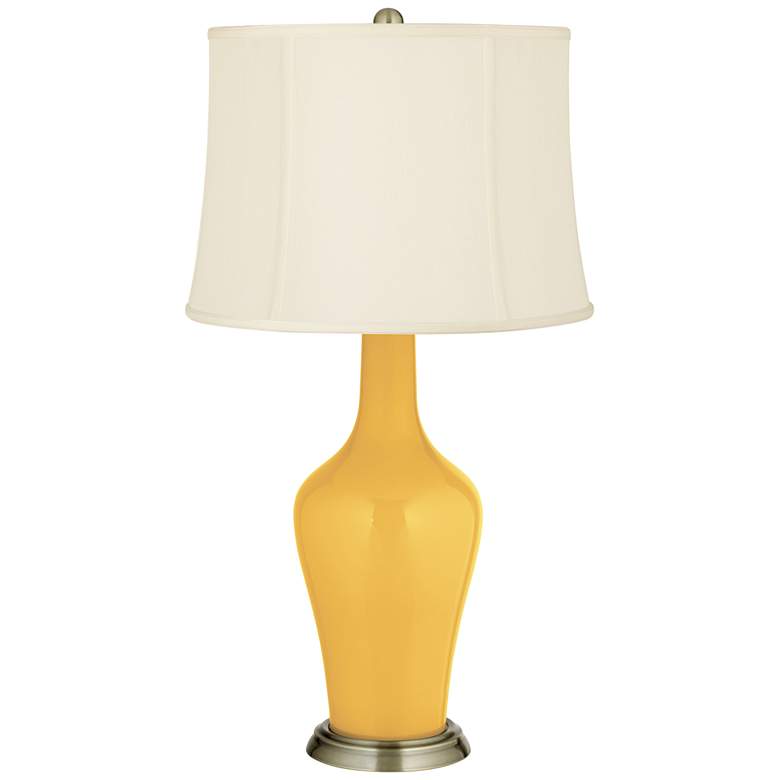 Image 2 Color Plus Anya 32 1/4" High Goldenrod Yellow Glass Table Lamp