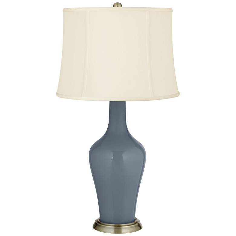 Image 2 Color Plus Anya 32 1/4" High Granite Peak Gray Glass Table Lamp