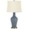 Color Plus Anya 32 1/4" High Granite Peak Gray Glass Table Lamp