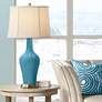 Color Plus Anya 32 1/4" High Great Falls Blue Glass Table Lamp