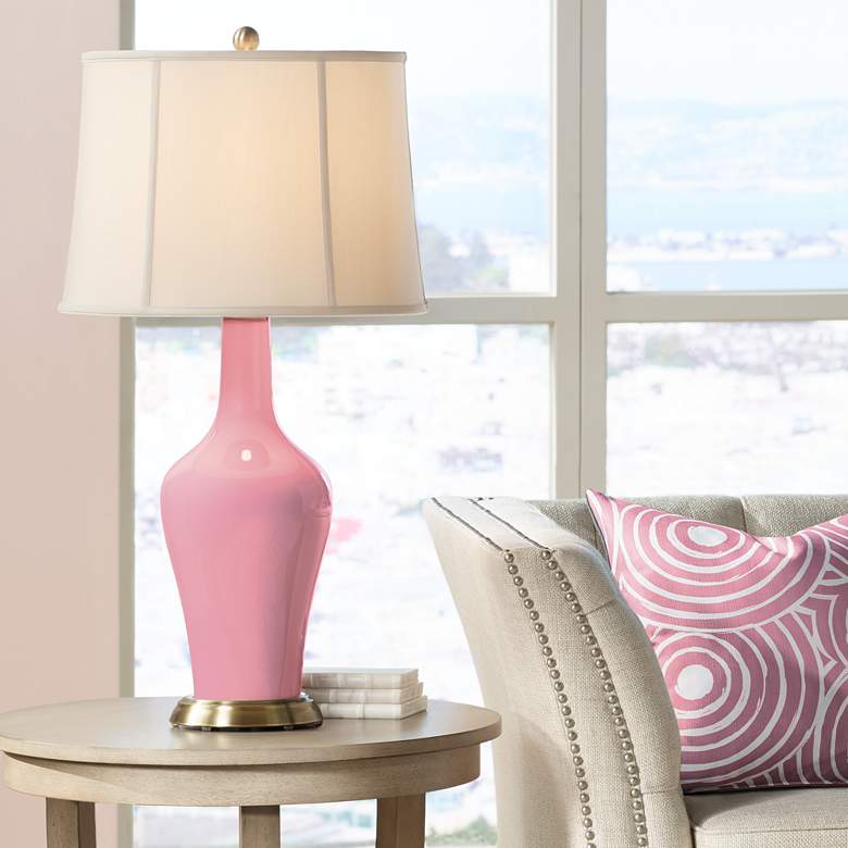 Image 1 Color Plus Anya 32 1/4" High Haute Pink Glass Table Lamp