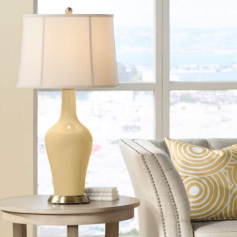 Image 1 Color Plus Anya 32 1/4" High Humble Gold Glass Table Lamp