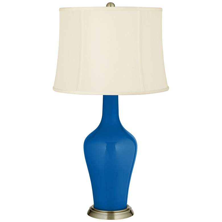 Image 2 Color Plus Anya 32 1/4" High Hyper Blue Glass Table Lamp