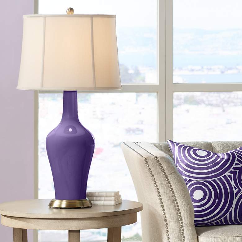 Image 1 Color Plus Anya 32 1/4" High Izmir Purple Glass Table Lamp
