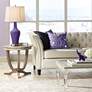 Color Plus Anya 32 1/4" High Izmir Purple Glass Table Lamp