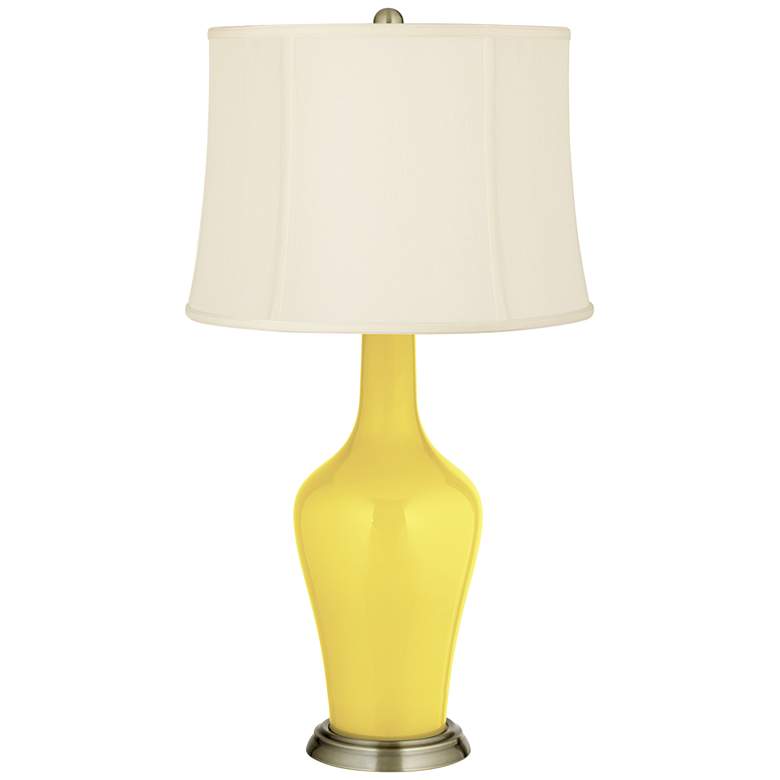 Image 2 Color Plus Anya 32 1/4" High Lemon Twist Yellow Glass Table Lamp