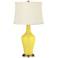 Color Plus Anya 32 1/4" High Lemon Twist Yellow Glass Table Lamp