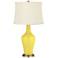 Color Plus Anya 32 1/4" High Lemon Twist Yellow Glass Table Lamp