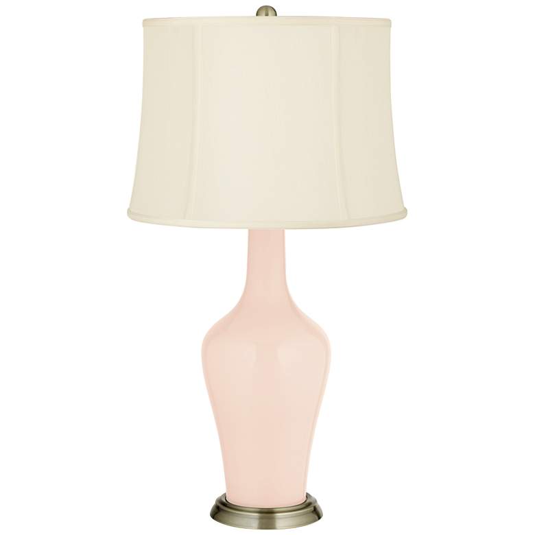 Image 2 Color Plus Anya 32 1/4" High Linen Pink Glass Table Lamp