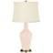 Color Plus Anya 32 1/4" High Linen Pink Glass Table Lamp