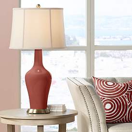 Image1 of Color Plus Anya 32 1/4" High Madeira Red Glass Table Lamp