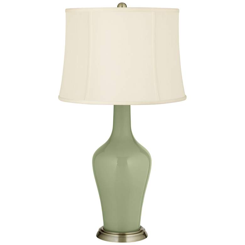 Image 2 Color Plus Anya 32 1/4" High Majolica Green Glass Table Lamp