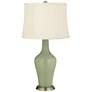 Color Plus Anya 32 1/4" High Majolica Green Glass Table Lamp