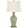Color Plus Anya 32 1/4" High Majolica Green Glass Table Lamp