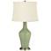 Color Plus Anya 32 1/4" High Majolica Green Glass Table Lamp